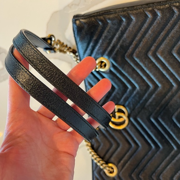 Gucci GG Marmont Leather Chain Tote - Picture 5 of 16